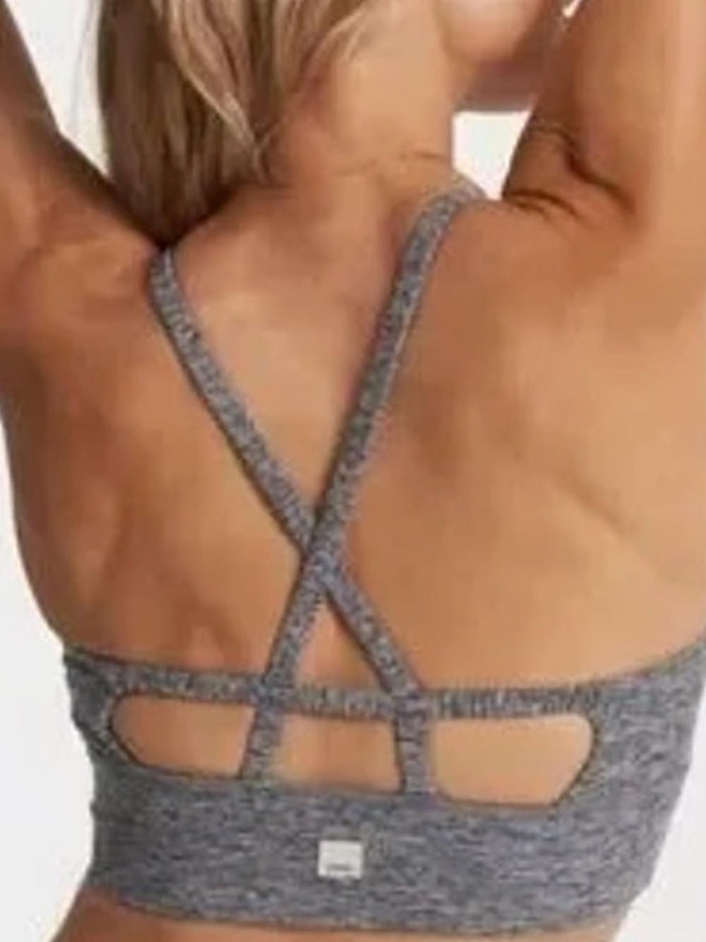 Vuori Longline Elevation Heather Grey Bra size S